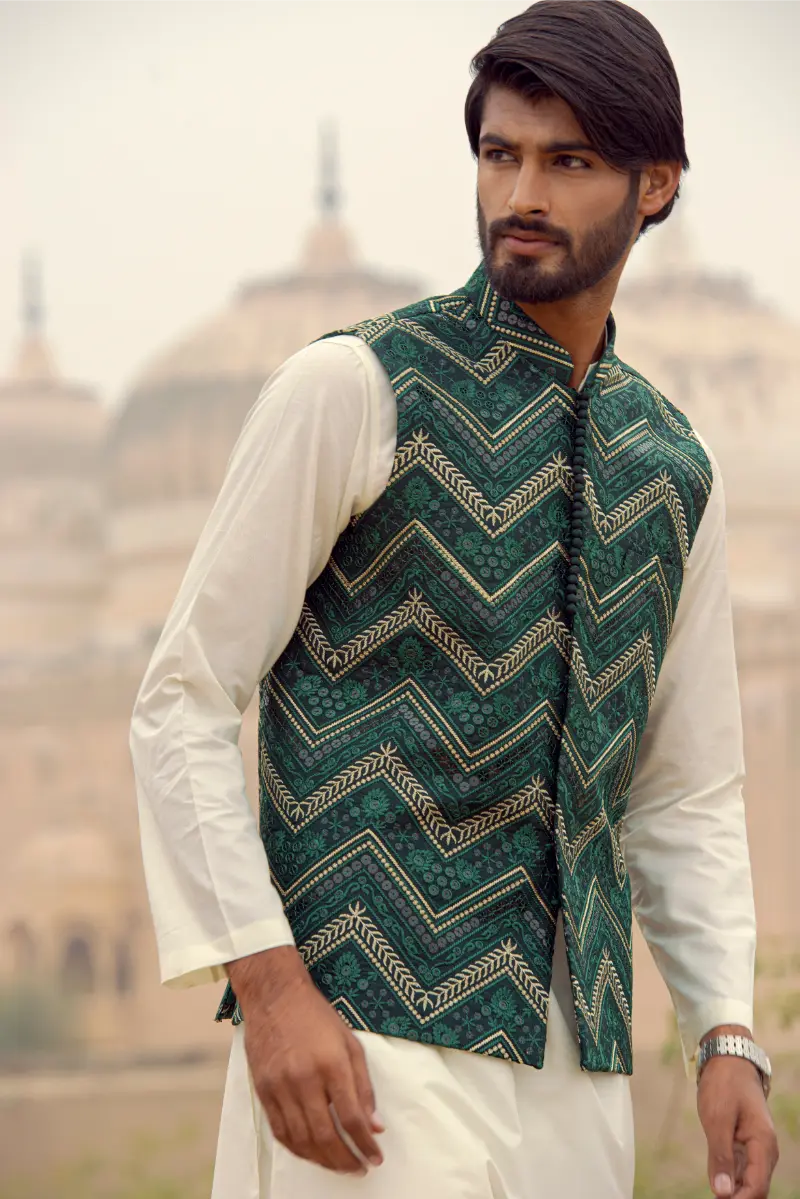 Loop Button Designer Waistcoat