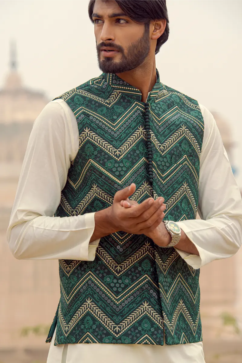 Loop Button Designer Waistcoat