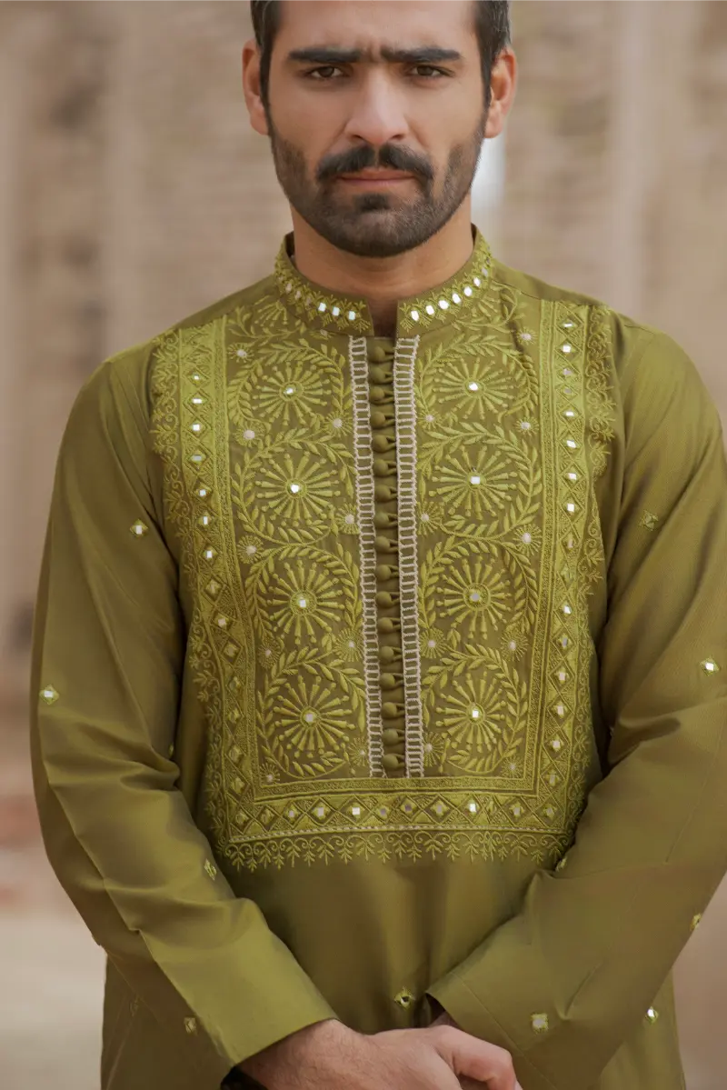 Lime Designer Kurta pajama