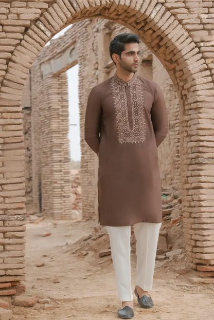 Brown Designer Kurta pajama