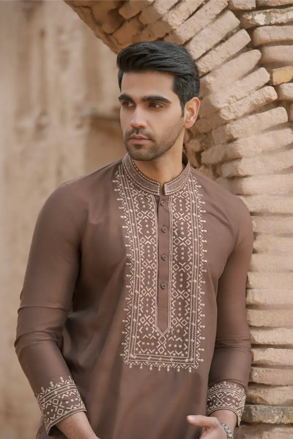 Brown Designer Kurta pajama