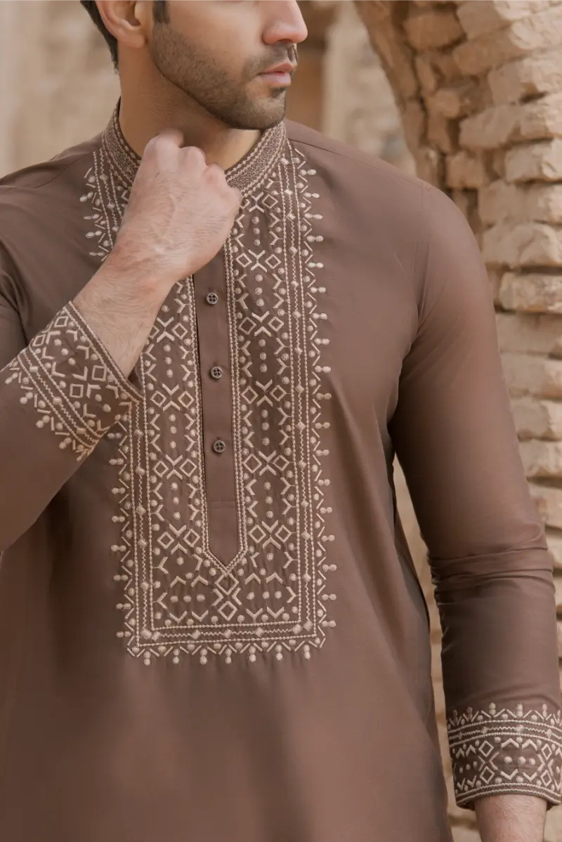 Brown Designer Kurta pajama