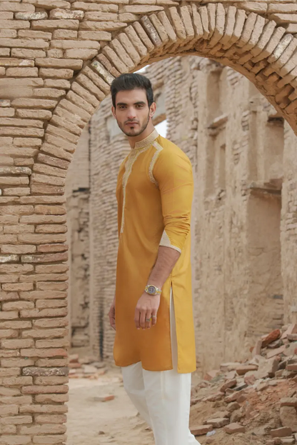 Yellow Designer Kurta pajama