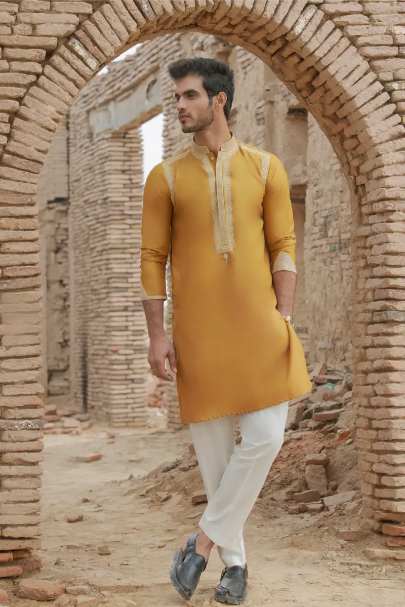 Yellow Designer Kurta pajama