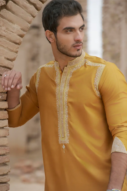 Yellow Designer Kurta pajama