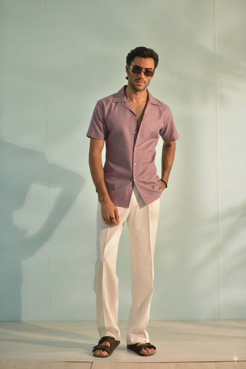 Sunset Riviera Shirt - Light purple