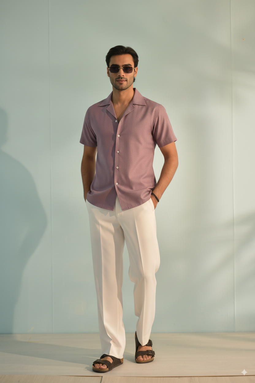 Sunset Riviera Shirt - Light purple