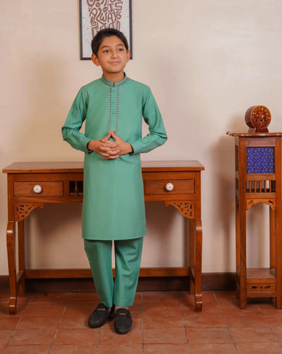 Kids Embroidered  Suit 7413