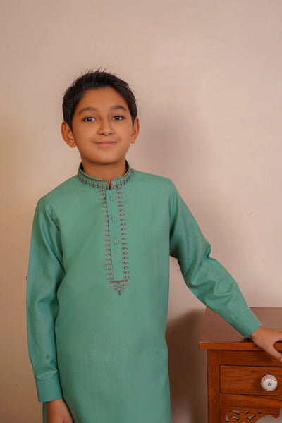 Kids Embroidered  Suit 7413